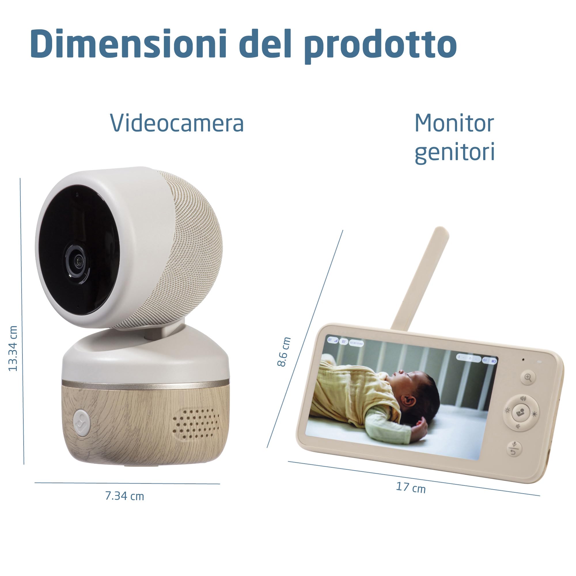 Maxi Cosi See2 Plus Baby Monitor Video, Audio e Visione Notturna, Connettività App, CryAssist, Video Ultra HD (2K), Display 5.5’’, Termometro e Igrometro, Parte di Maxi-Cosi Connected Home