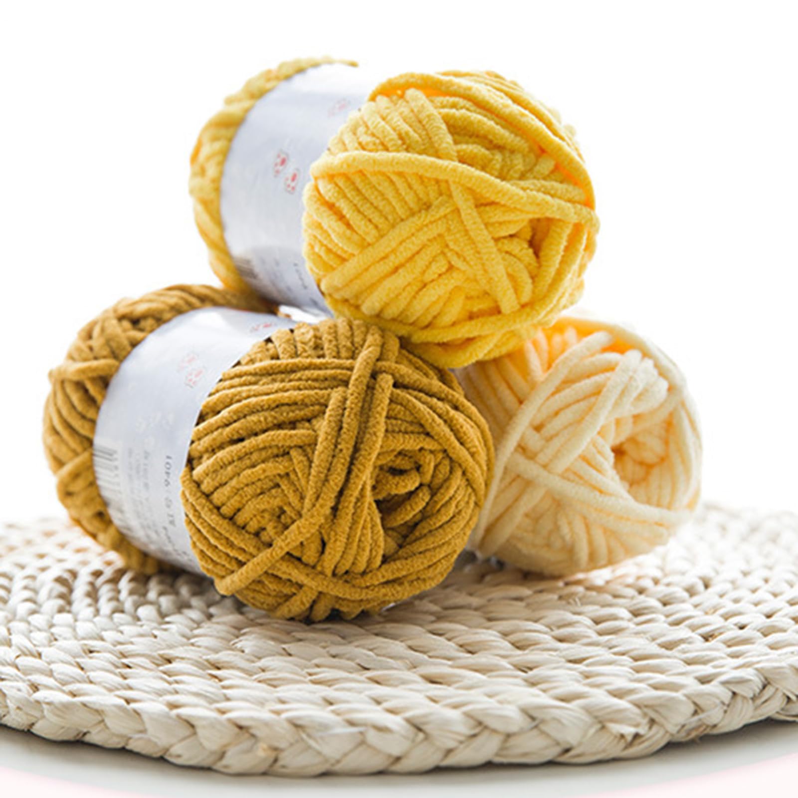 Gruba włóczka, Włóczka Chunky Velvet 4 szt. 50 g wielokolorowa DIY do robienia na drutach i szydełkowania(1pc 03)