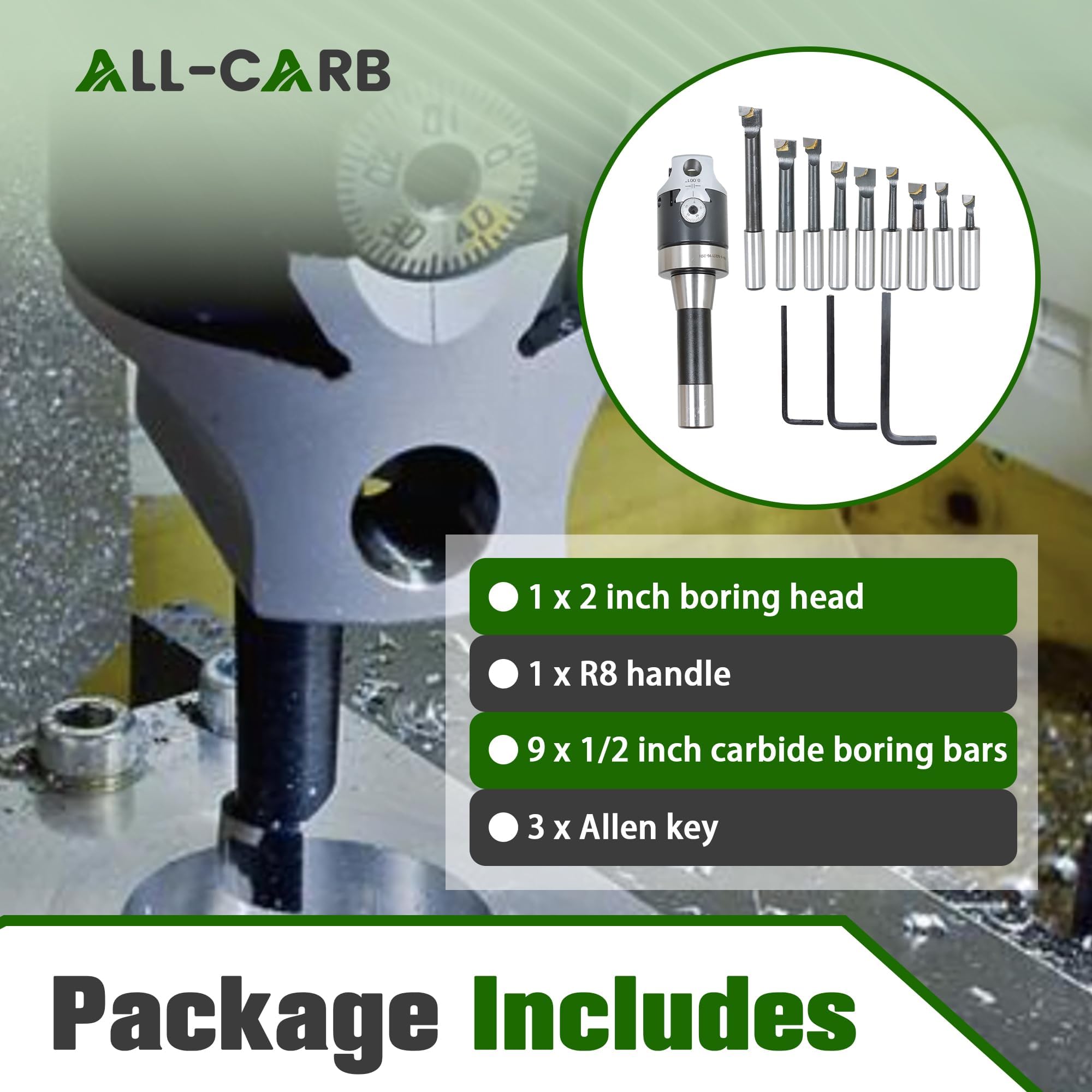 ALL-CARB Boring Bars - Carbide Boring Head Set -4