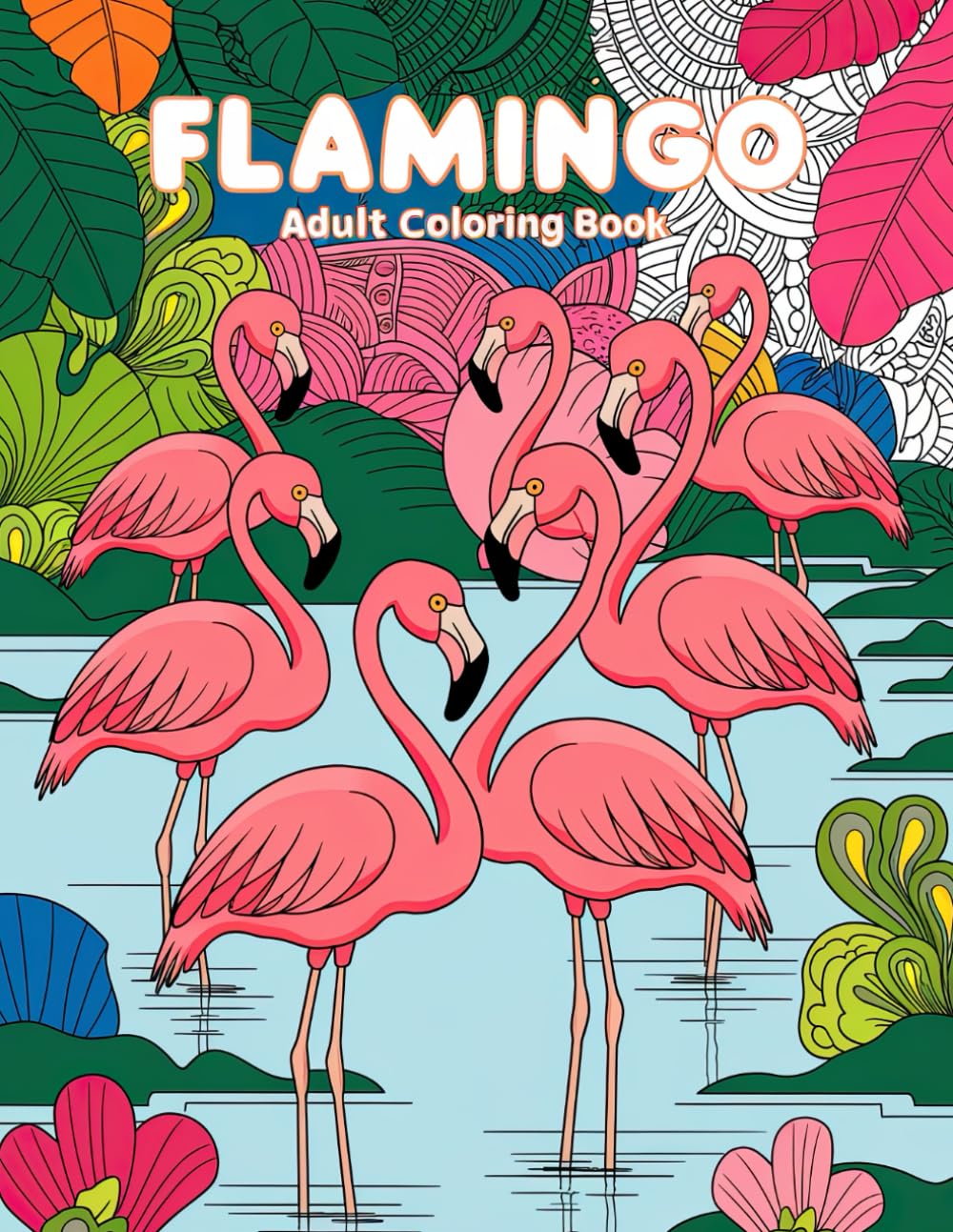 Flamingo Adult Coloring Book: Elegant Flamingo Designs for Relaxation and Enjoyment