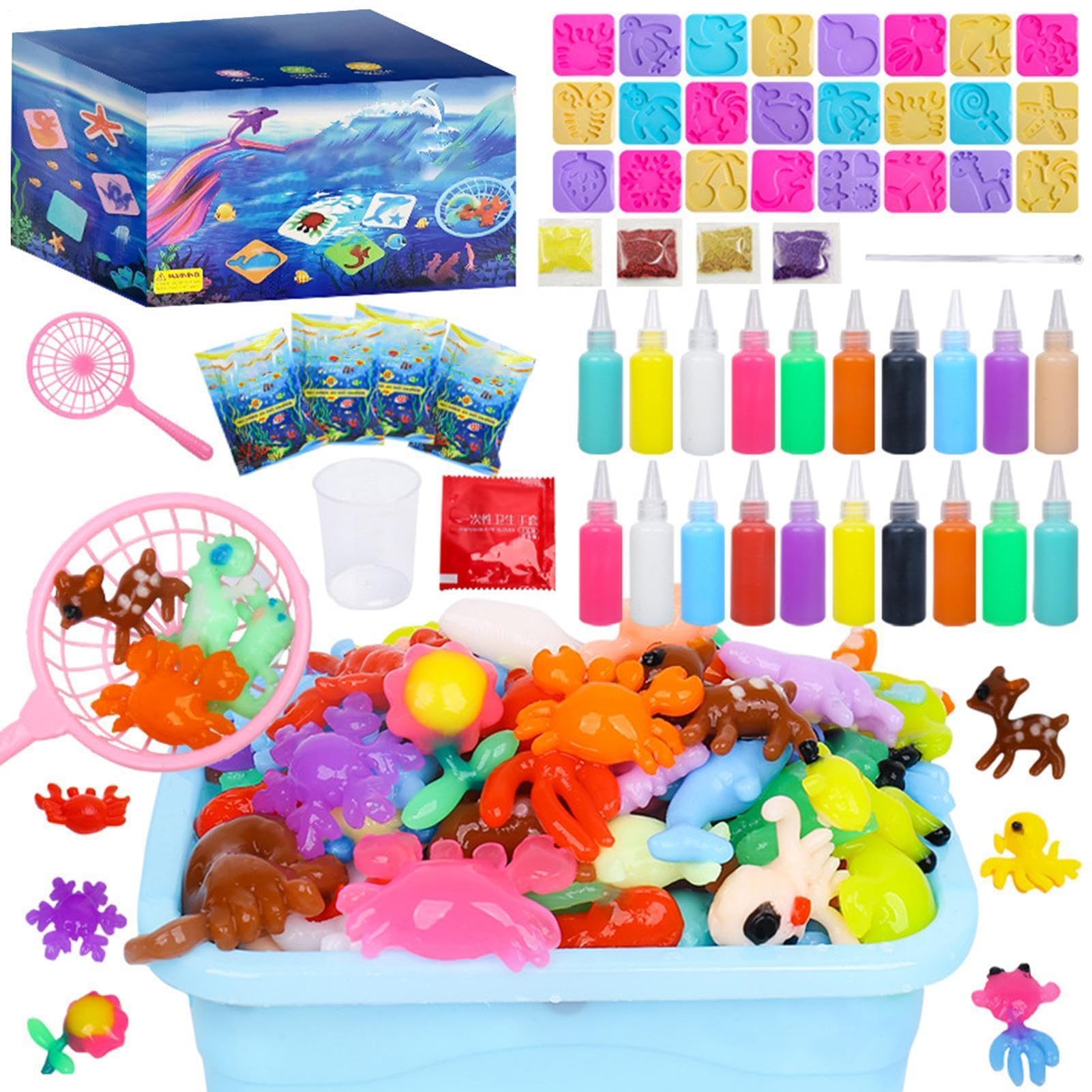 WEITING Water Fairy Kreativ-Set mit 12 Cartoon-Formen | DIY Kunsthandwerk-Set für Geburtstag, Klassenzimmer, Schule, Zuhause, Kinder ab 3 Jahren, Mädchen und