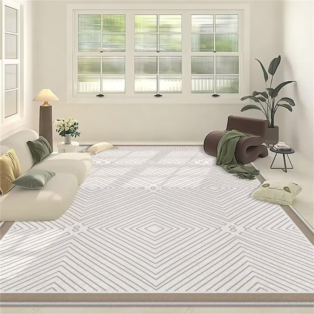 Tapis de salon gris 90x160 rectangulaire confortable tapis maison XXL