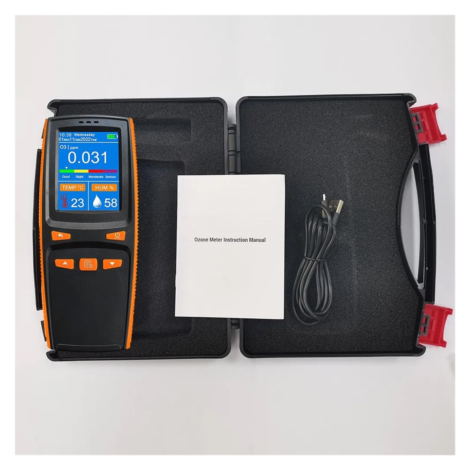 Detector de gas Ozone O3 portátil, analizador de 0-5PPM, probador de mano, contador, medidor de ozono, Detector de aire, Sensor inteligente