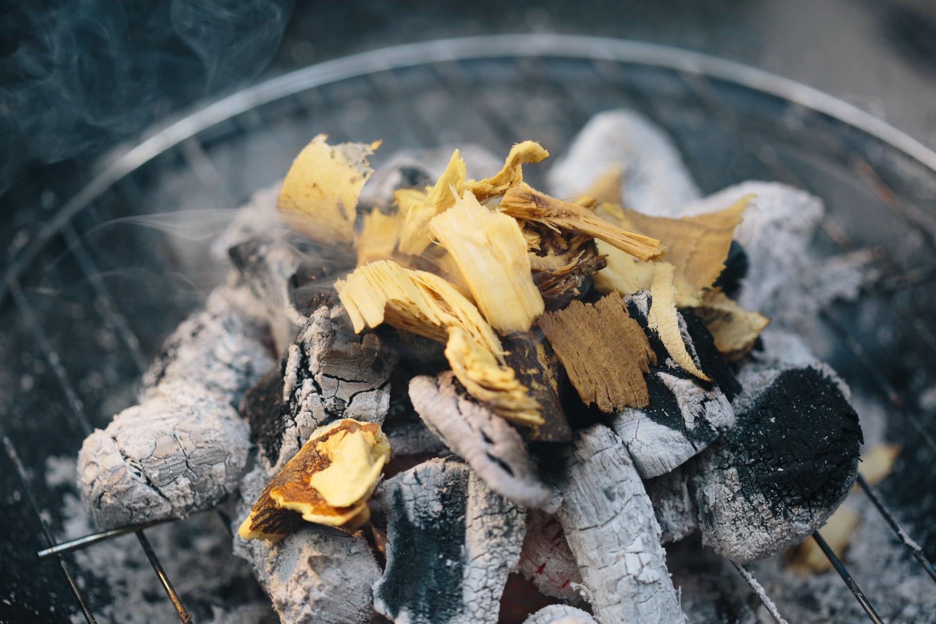 BWAY Chips Affumicatura - Legna per Barbecue per Affumicatura di Maiale, Pesce, Frutta e Verdura - Legno per Affumicatura al Gusto Olivo, Arancio, Mandorlo, Limone, Noci e Quercia (6x1L)