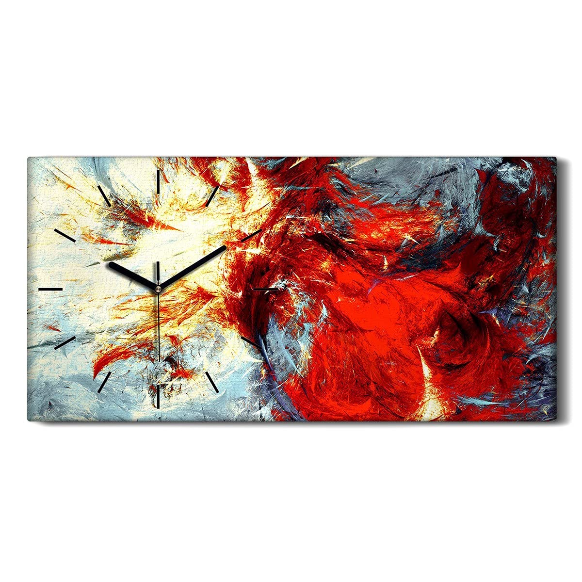 Horloge sur Toile Abstraite pour Décoration Image Salon et Chambre Moderne