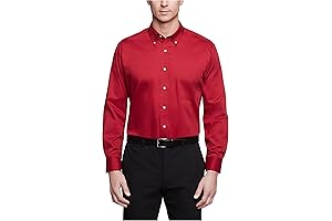 Van Heusen Men's Regular Fit Twill Solid Button Down Collar Dress Shirt...