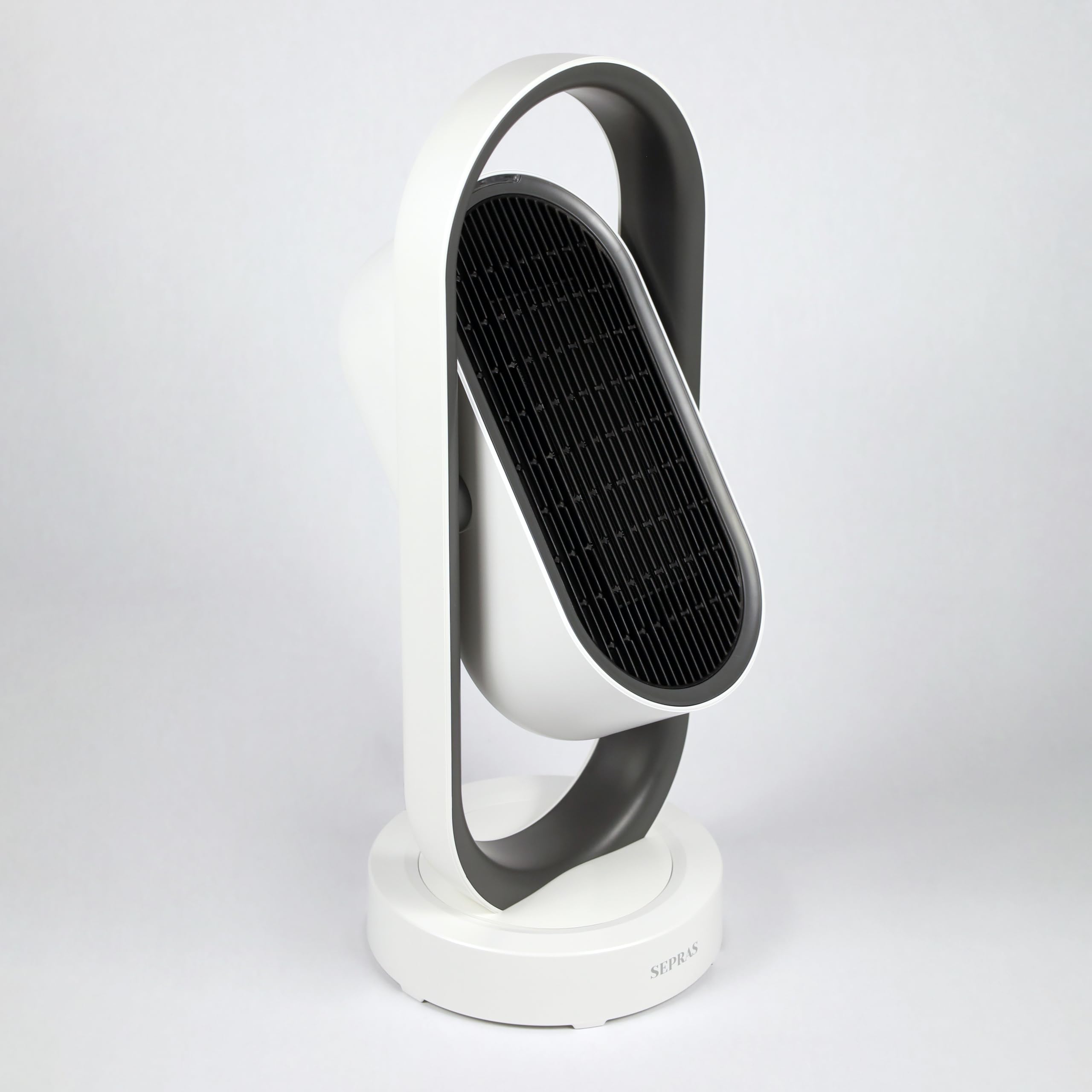 SEPRAS SWINGING HEATER AND FAN WITH REMOTE CONTROL AND SAFETY COMPACT GRID - DUAL USAGE - (White) -SEPRAS HEATER
