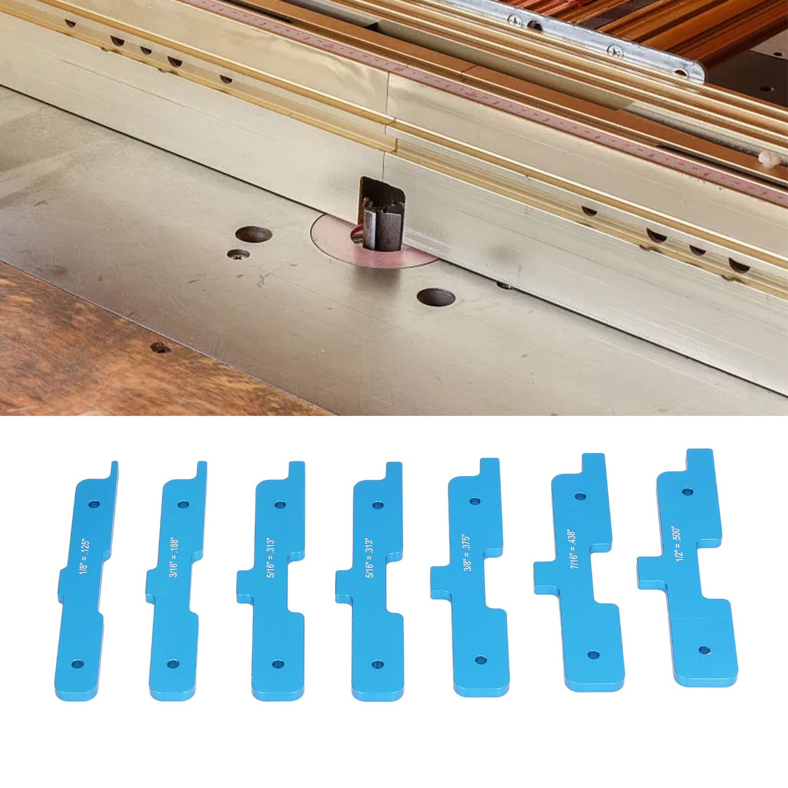 Ubersweet® Setup Bars, Aluminum Alloy Gauge Block Set Durable Light Wear Resistant Low Density for Metal for Outdoor (Blue) |-image-21