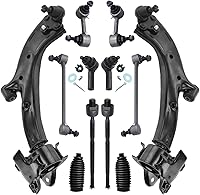 Detroit Axle 12pc Front Suspension Kit for 2007-2011 Honda CR-V - Control Arms, Tie Rods, Sway Links, Boots | Easy Install, Durable Alloy