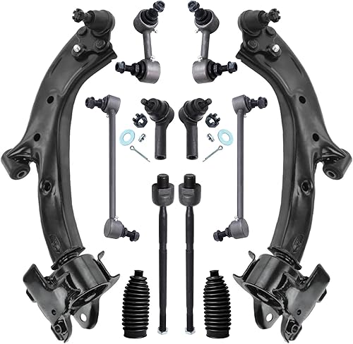 Miniatura 117 de Detroit Axle - Kit de suspensión frontal de 12 piezas para Toyota Corolla 2003 2004 2005 2006 2007 2008, 2 brazos de control inferiores, 2 rótulas