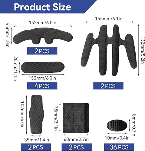 Miniatura 3 de Relleno para casco, repuesto de espuma para casco, almohadilla protectora de espuma para bicicleta, almohadilla de espuma universal, alfombrilla