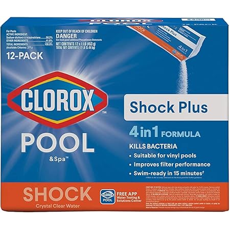 Clorox Pool&Spa 32312CLX Shock Plus, 12-Pound, White