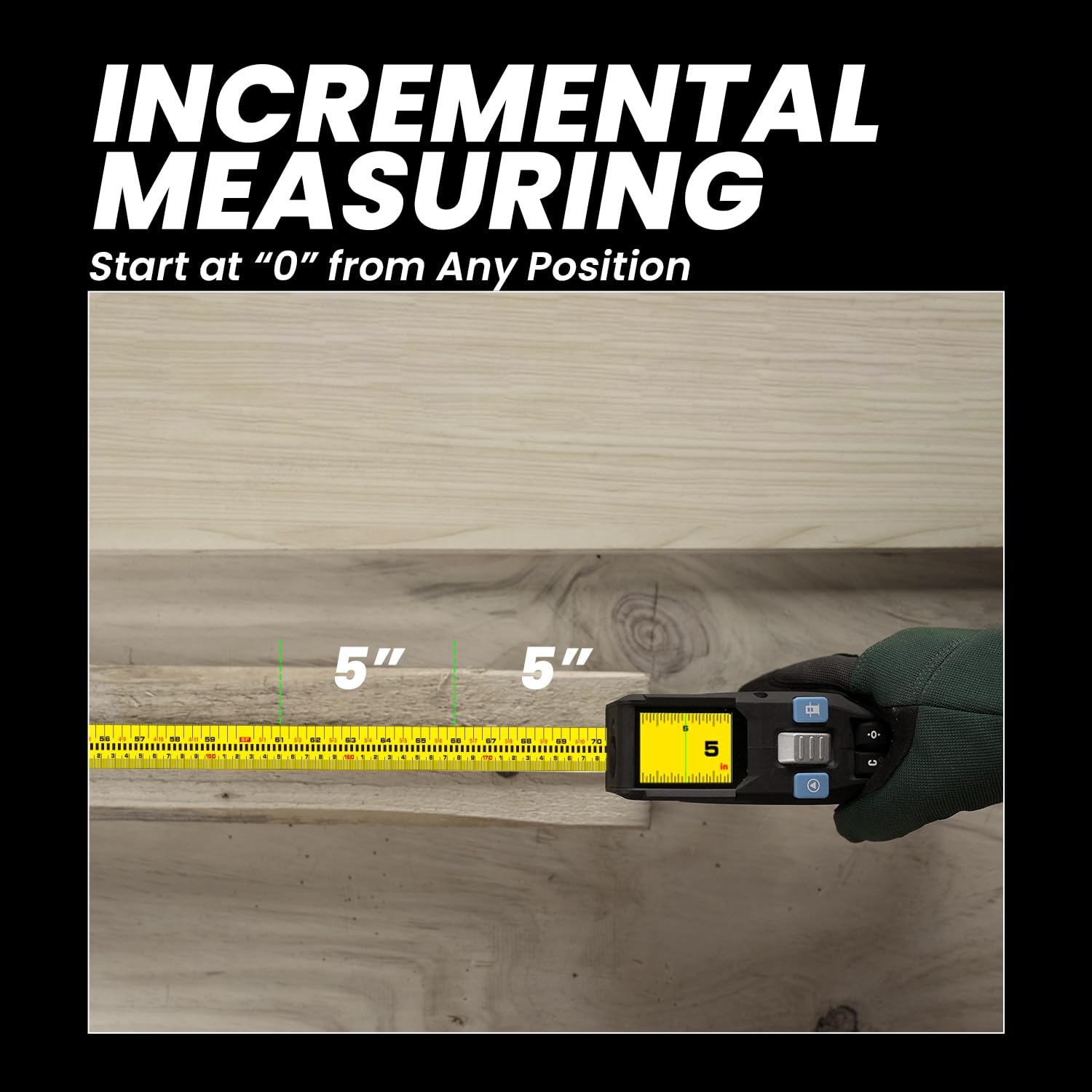 ACEGMET DTX10 showing incremental measuring from any position