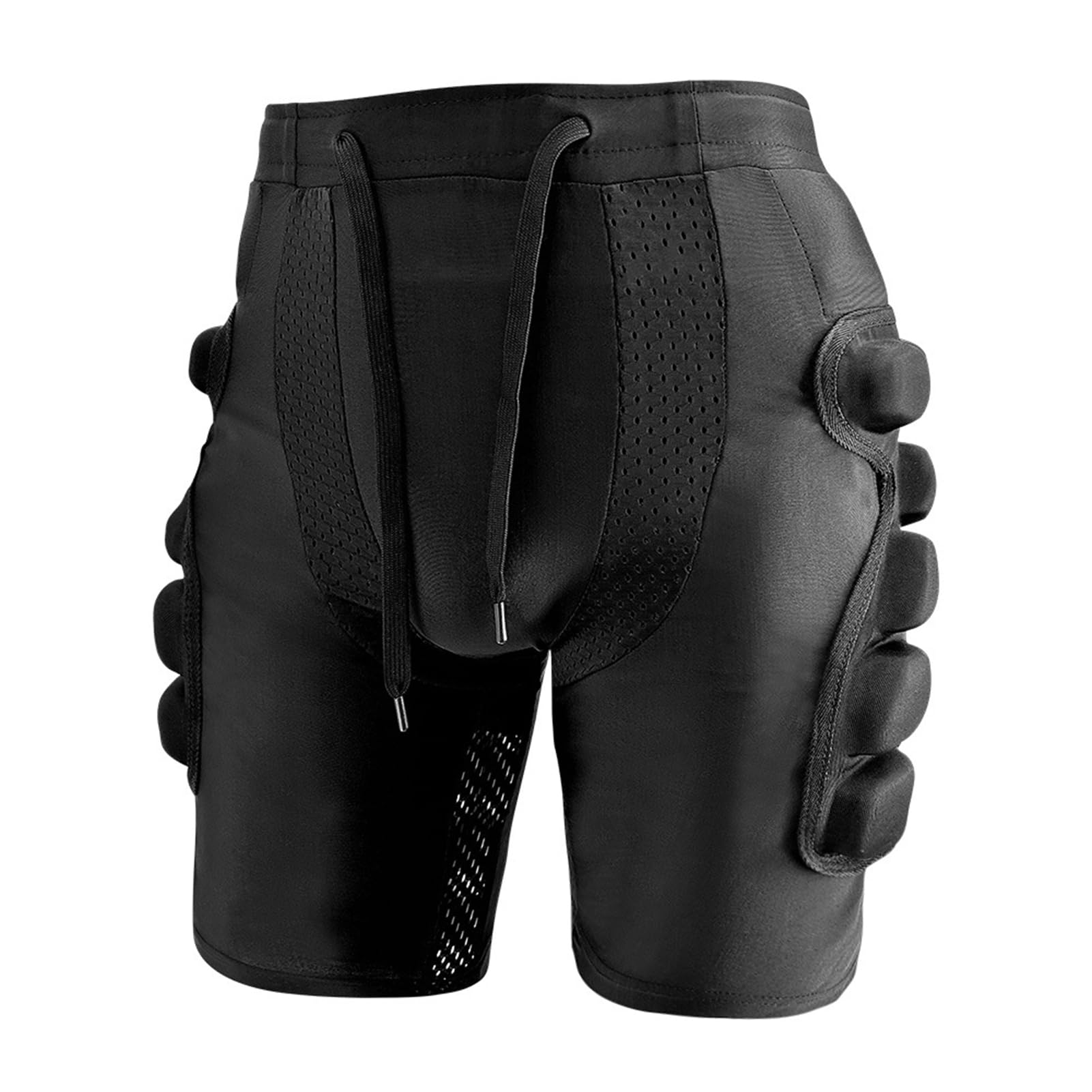 Fockety Pantaloncini imbottiti protettivi 3D, pantaloni antiurto traspiranti in EVA ispessito con coulisse, pantaloni con protezione antiurto per snowboard, skate e sci
