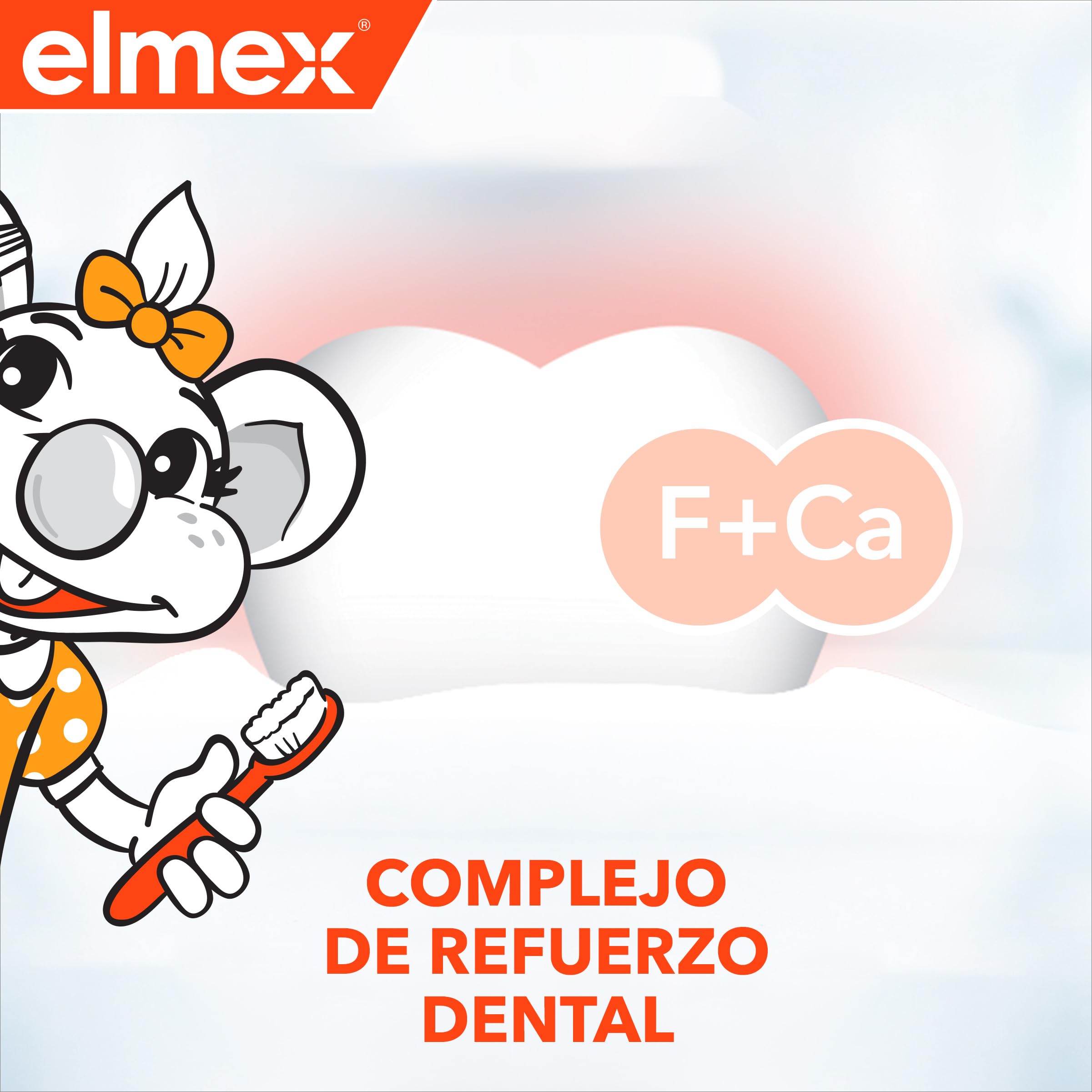 Elmex Niños Protección Caries Pasta de Dientes Infantil, 1 Ud x 50 ml, Protege contra la Caries, Dentífrico para Niños 0-6 Años, Contiene 1000ppm de Fluoruro de Amina