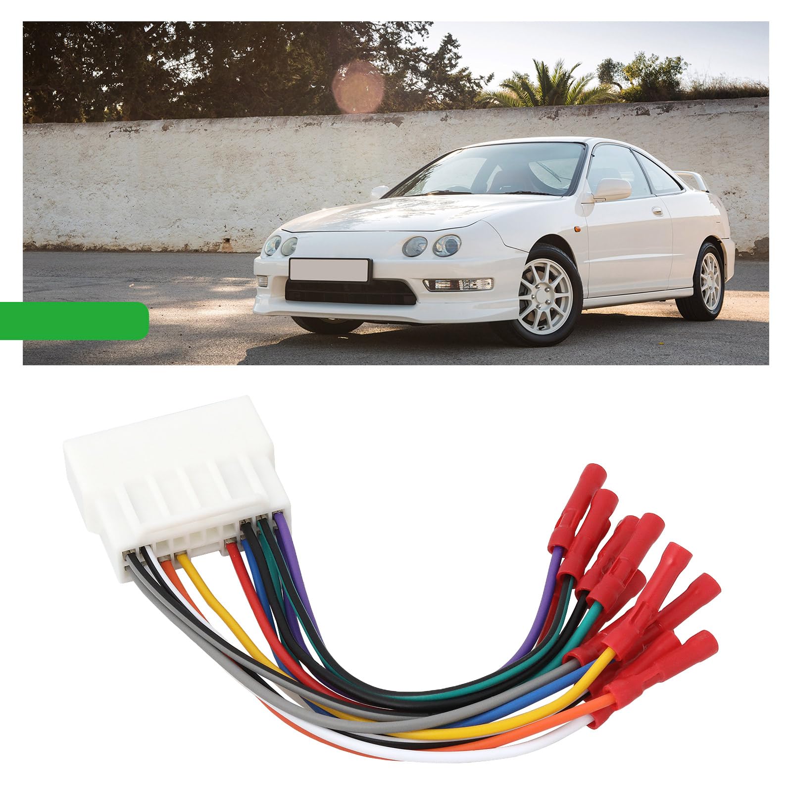 Micro Traders 16 Pin Car Radio Wiring Harness Compatible with Honda Accord Civic CRV 1986-1998 Compatible with Acura Integra CL RL 1986-2001