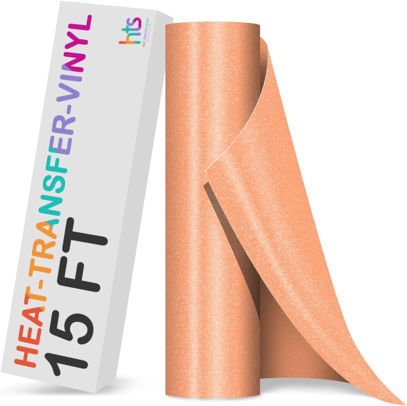 Neon Orange Glitter HTV Heat Transfer Vinyl Rolls 12" x