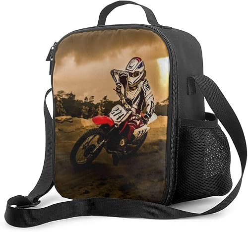 Nerxy Bolsa térmica para motocross, ligera, reutilizable, térmica, contenedor de comida para motociclista, para niños, hombres y niñas
