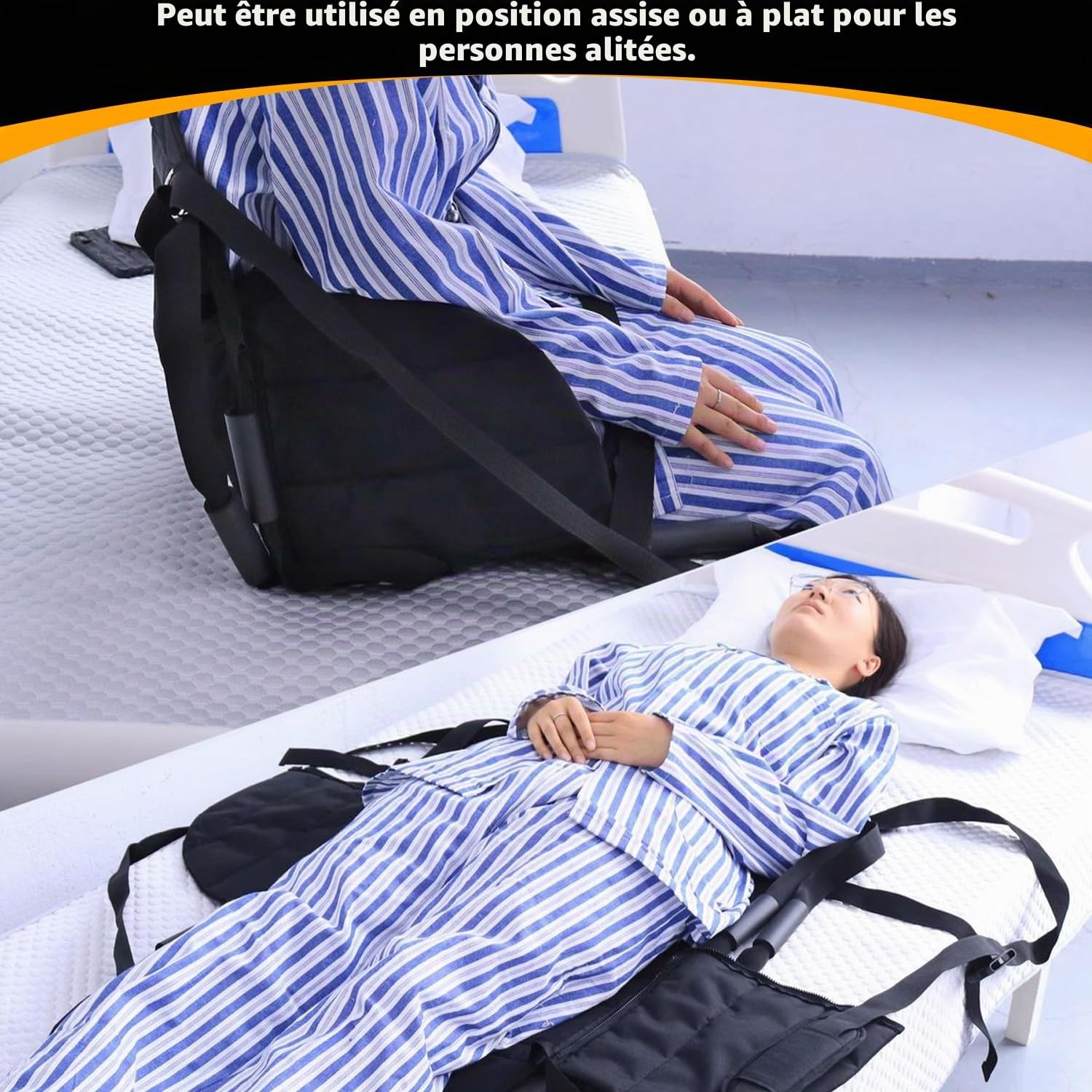 Sangle de transfert pour patients, aide de transfert pour lit fauteuil roulant, aide à levage pour personnes âgées, sangle d'épaule pour tout le corps, aide au transfert de mouvement, aide au maintien