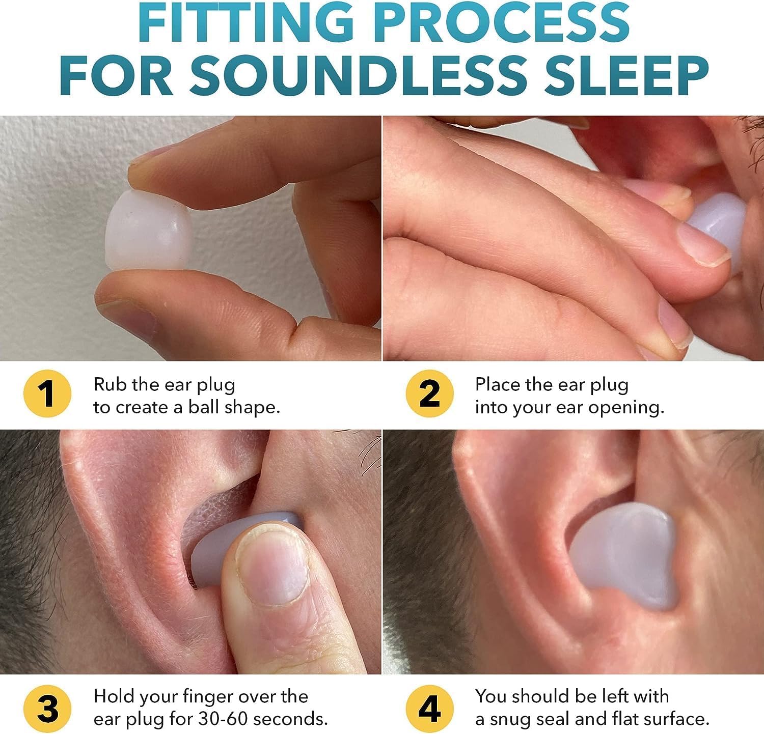 Tappi per le orecchie Premium per dormire - 50 paia, bianchi - Tappi per le orecchie in morbido silicone antirumore per un sonno tranquillo e ininterrotto di SleepDreamz
