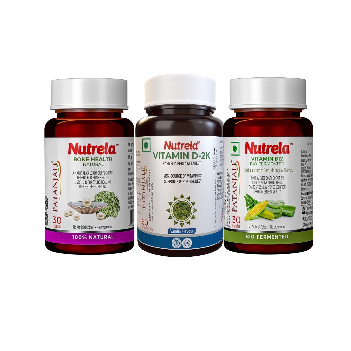 Nutrela Combo Bone health Vitamin B12 & Vitamin D2k Capsule (B0D1YH3K3D) Amazon Price History, Amazon Price Tracker