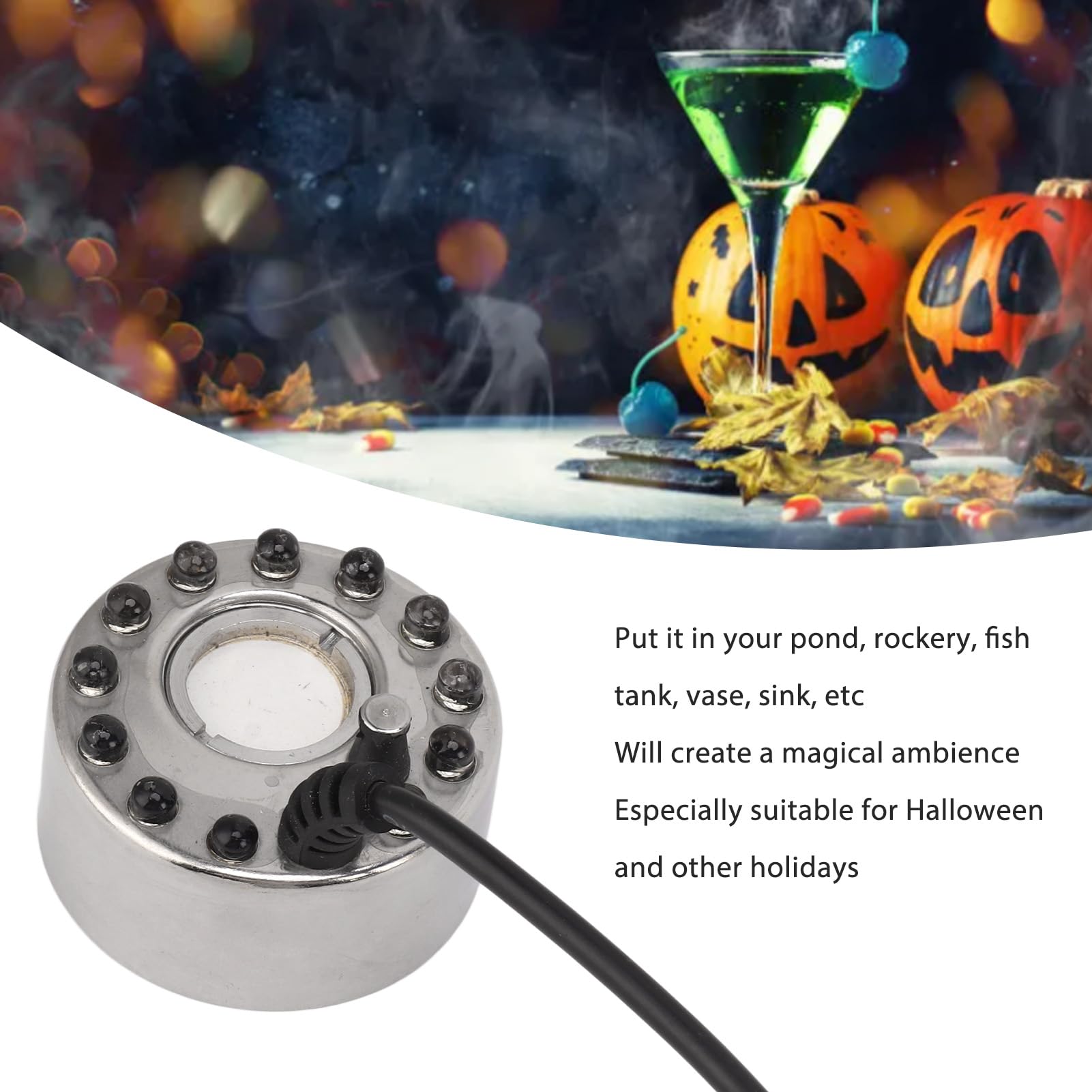 Yuecoom 5V DC Interface Landscape Atomizer,air humidifier Indoor Fountain Atomizer, Small Pond Atomizer for Pond Wigwam Fish Tank