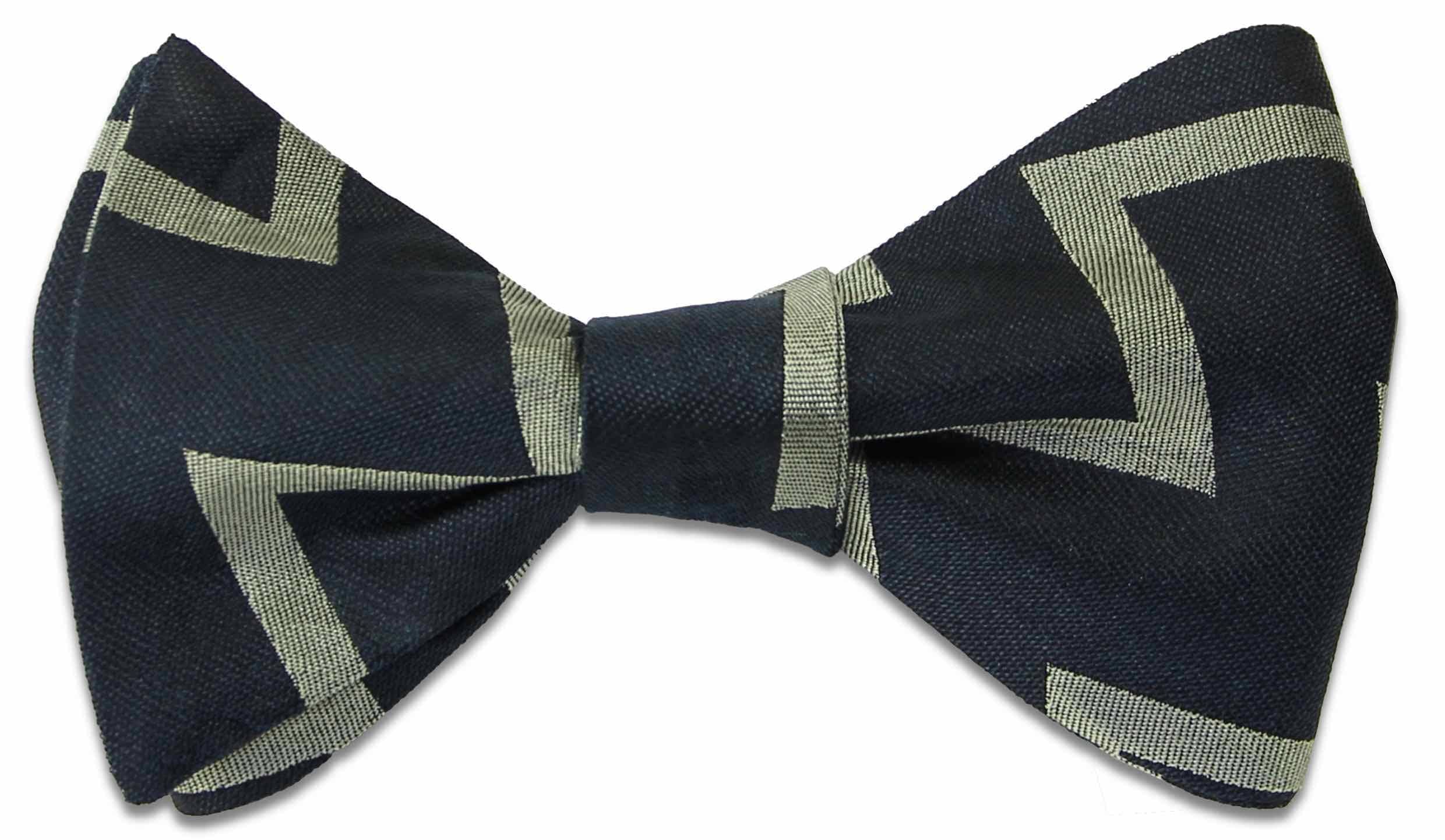 The Regimental Shop Men's Blue/Silver Fleet Air Arm Silk "Zig Zag" (Self Tie) Bow Tie