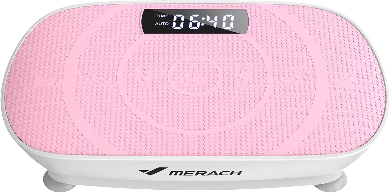 MERACH Vibration Plate, Whole Body Workout Powerful Quiet Vibration Plate Exercise Machine for Shaping, Auto or Manual Speed Control, Built-in Bluetooth Speaker 2026