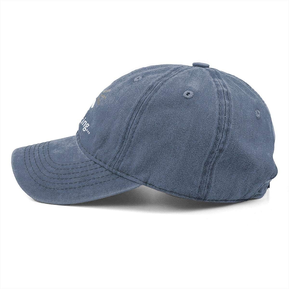 KKMKSHHG Unisex I'm Thinking Denim Hat Adjustable Washed Dyed Cotton Dad Baseball Caps: Clothing