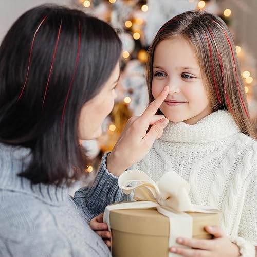 Vista 12 de WILLBOND 5000 hebras plateadas de oropel de carámbano de Navidad para decoración de árbol de Navidad, cortina de flecos de aluminio de 18 pulgadas