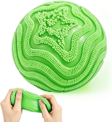 Fuzz Squishy Stress Ball,Fuzz Stress Ball,Soft Fidget Toy for Anxiety Relief,Slo