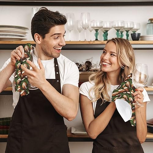 Miniatura 7 de Decorative Hand Towels for Bathroom - Retro American Football Print Soft Absorbent Small Bath Hand Towels for Kitchen, Farmhouse, Hotel, Spa, Guest