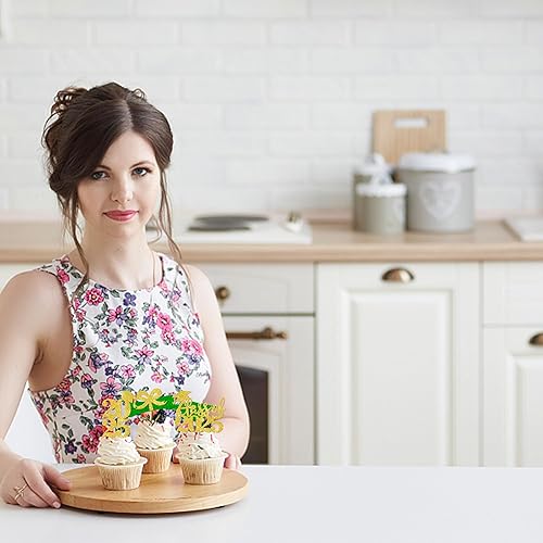 Miniatura 248 de Paquete de 24 adornos dorados para cupcakes de graduación 2025 con purpurina So Proud of You Done Diploma Graduation Cap Cupcake Picks Class of 2025