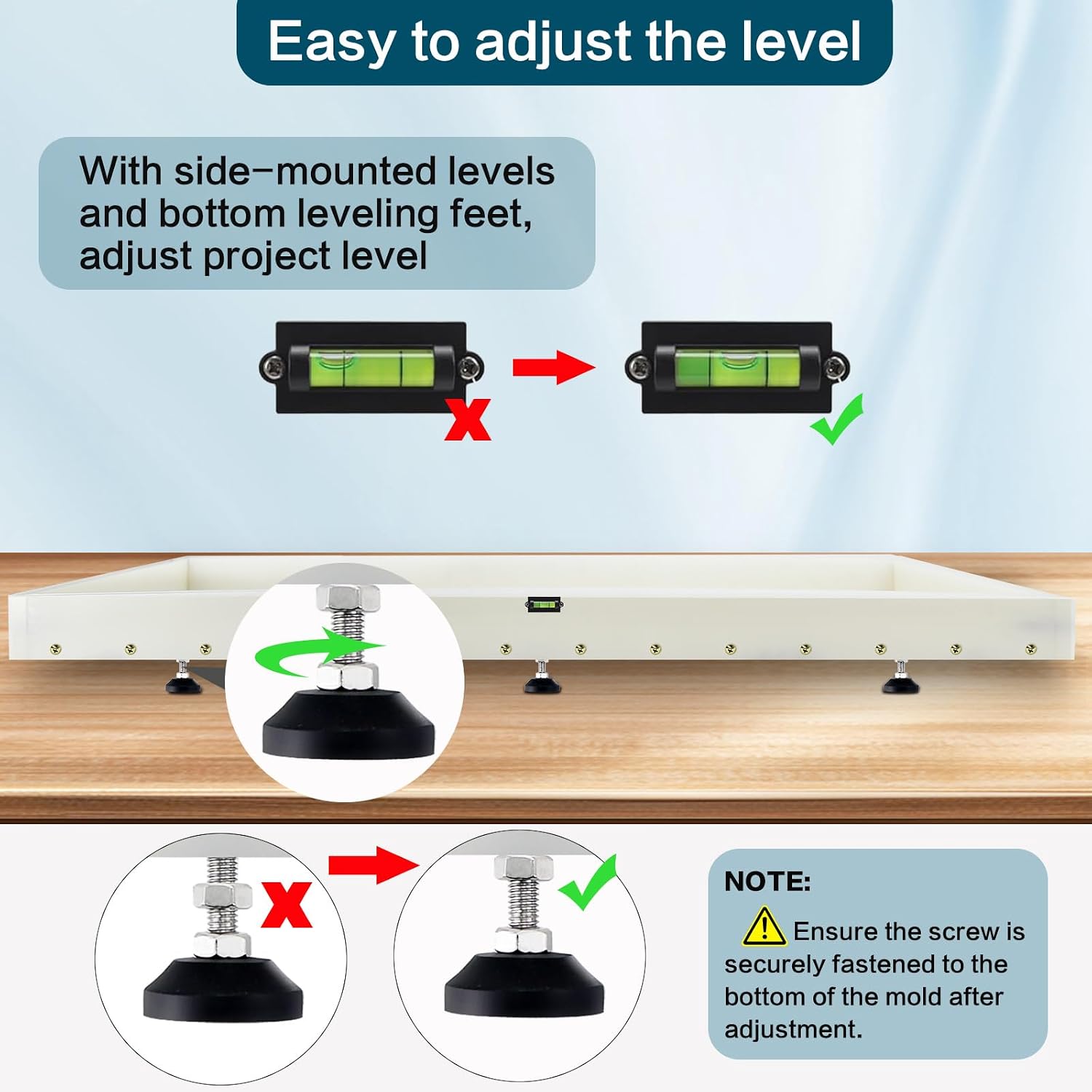 Extra Large Epoxy Resin Table Molds,72"x 36" Inch Reusable Adjustable Deep Rectangle Epoxy Resin Molds for Coffee Table,Resin Table,River Table,Home Decoration