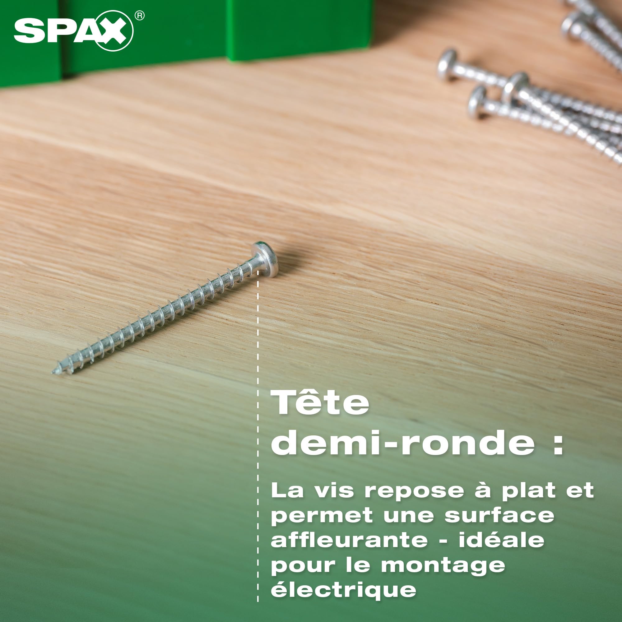 Mallette de montage SPAX pour électriciens L-BOXX grande - 1 200 vis à tête demi-ronde en 14 tailles, WIROX A9J et acier inoxydable A2, 250 chevilles, 6 embouts T-STAR plus et niveau à bulle
