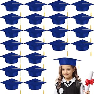 20 Pieces Child Size Graduation Caps Felt Kindergarten Grad Hats for Preschool Graduation