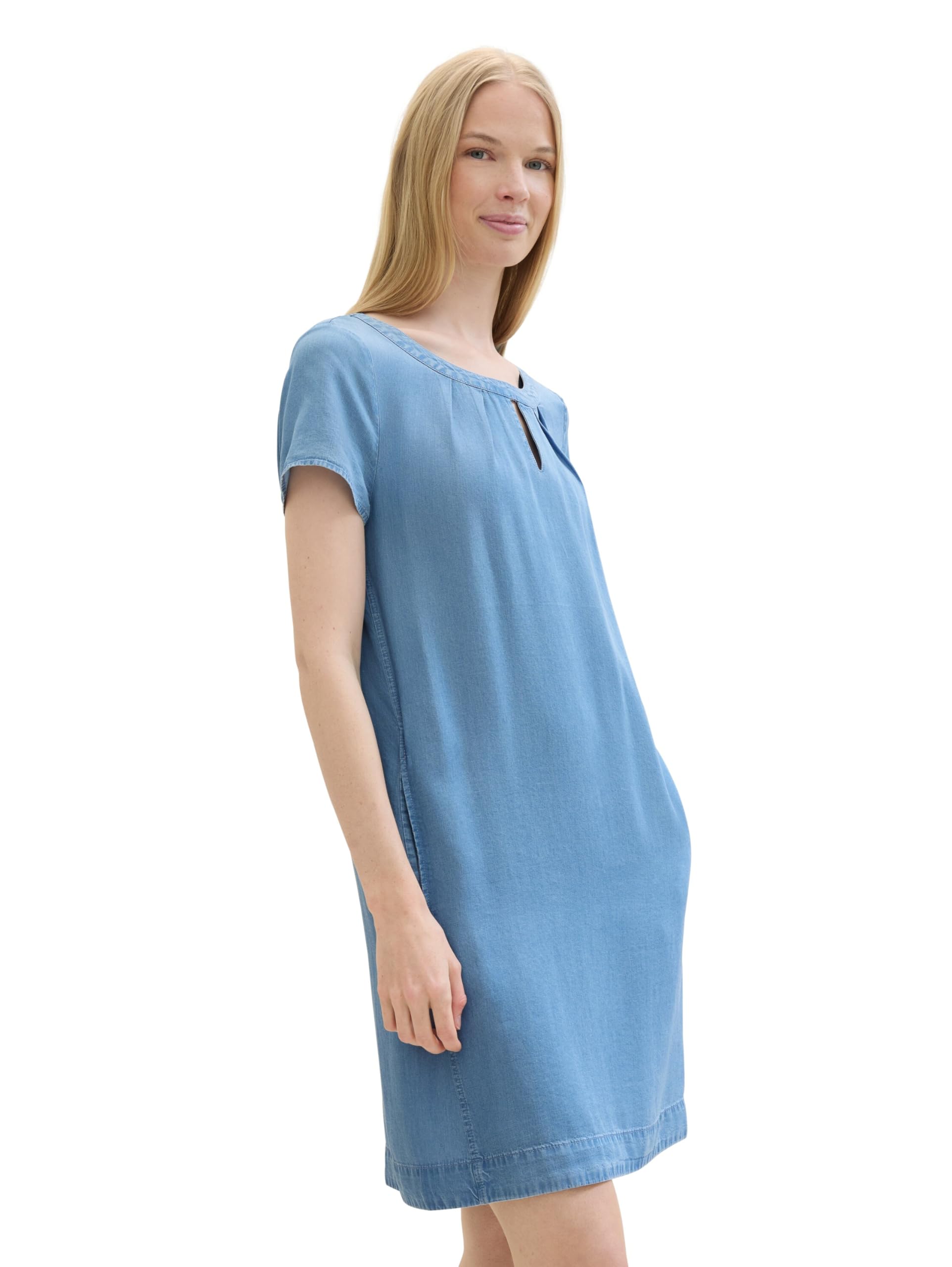 Tom Tailor Damen Lockeres Jeanskleid