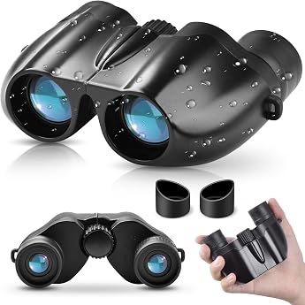 2026 Industry-leading BAK4 Optical Lenses, Binocular, Live Use, 20x Zoom Function, Opera Glass, 99.9% Transmittance, Ultra Lightweight, Compact, Waterproof, Dustproof, Compatible with Glasses, Adjustable Magnification, Bird Watching, Excursions, Hiking, Sports Games, Concerts, Bird Watching, Graduation Concerts, Neck Strap and Storage Case Included, Japanese Instruction Manual Black