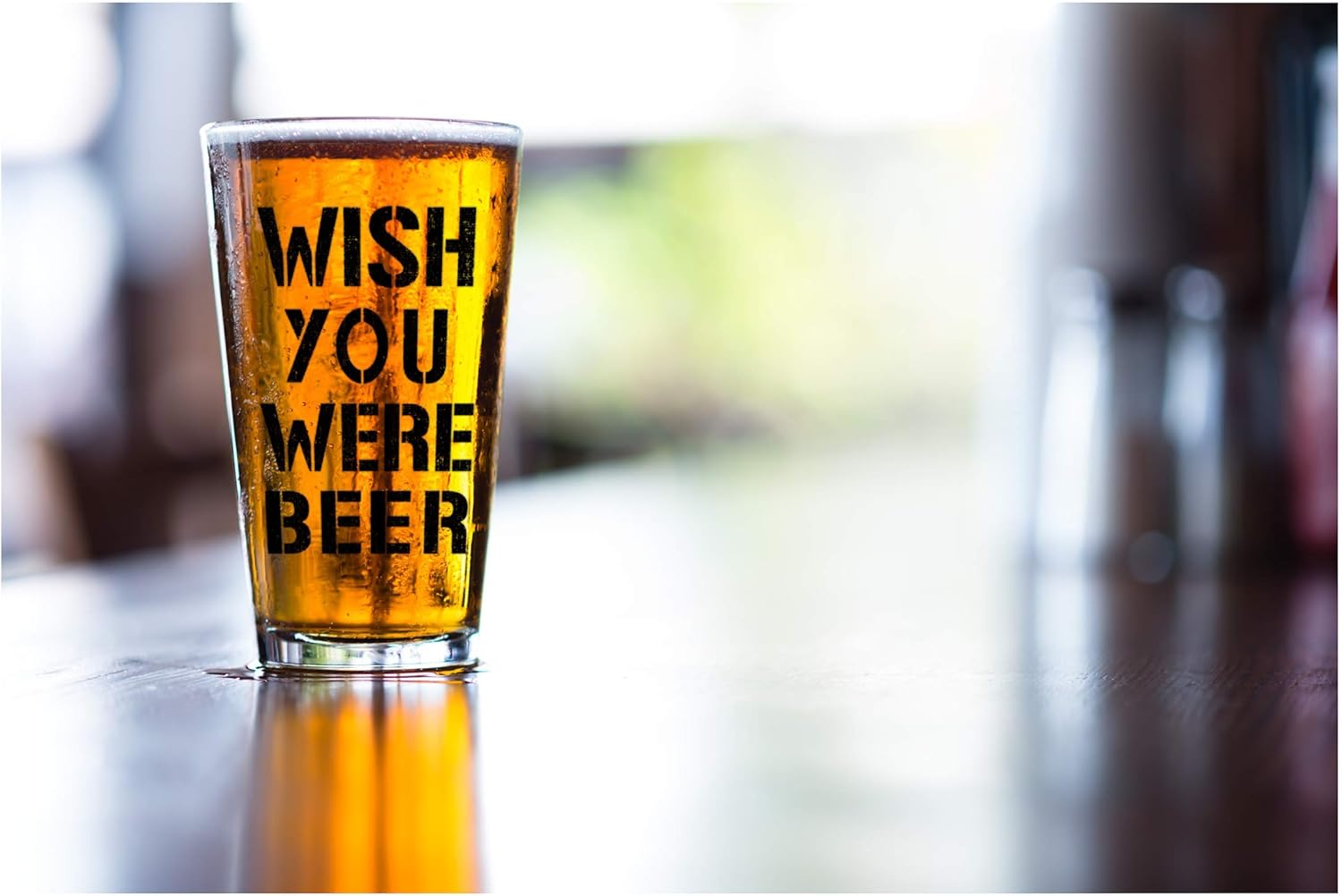 Buy 1 get 1 🔥 Wish You Were Beer Pint Glass - Novelty Beer Pint Glass - Large 16 oz Beer Glasses Perfect Present Gift For Friends Men Or Women Large Beer Pints Glasses - Great Christmas Gifts Unique Funny Set