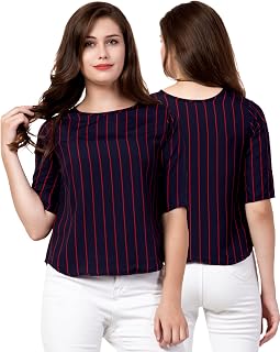 Shoppy Assist- Women Printed Slim-fit Tops with 3/4 Sleeves- Available Sizes XS,S,M,L,XL,XXL SemiFormal Trendy Summer Tops... Price In India
