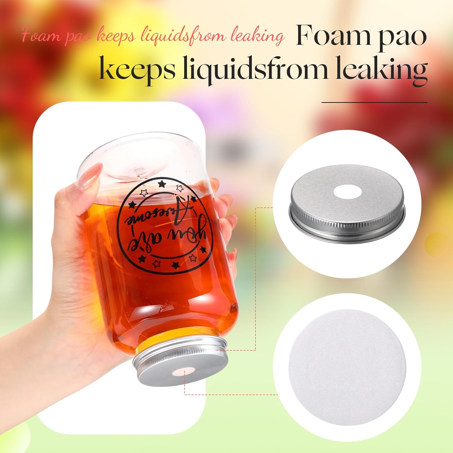 12 Pcs Employee Appreciation Gifts 18 oz Plastic Cup with Airtight Lids and Straws Thank You Favors for Coworkers Teacher Staff(Excellent Theme) - Image 3