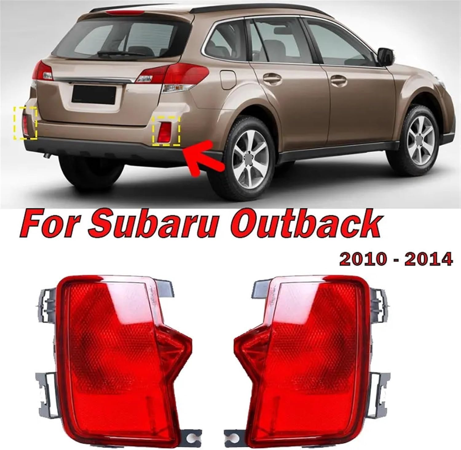 For subarus Outback 2010 2011 2012 2013 2014 Car Left Right Rear Bumper Tail Light Brake Signal Lamp Without Bulb Auto Parts(Only Right)