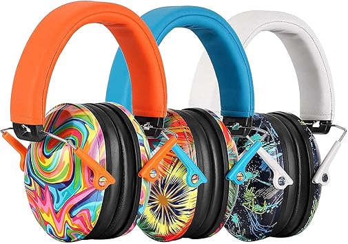 PROHEAR 032 Kids Ear Protection 3 Pack, Children NRR 25dB Noise Reduction Safety Earmuffs for Concerts, Racing, Airshows