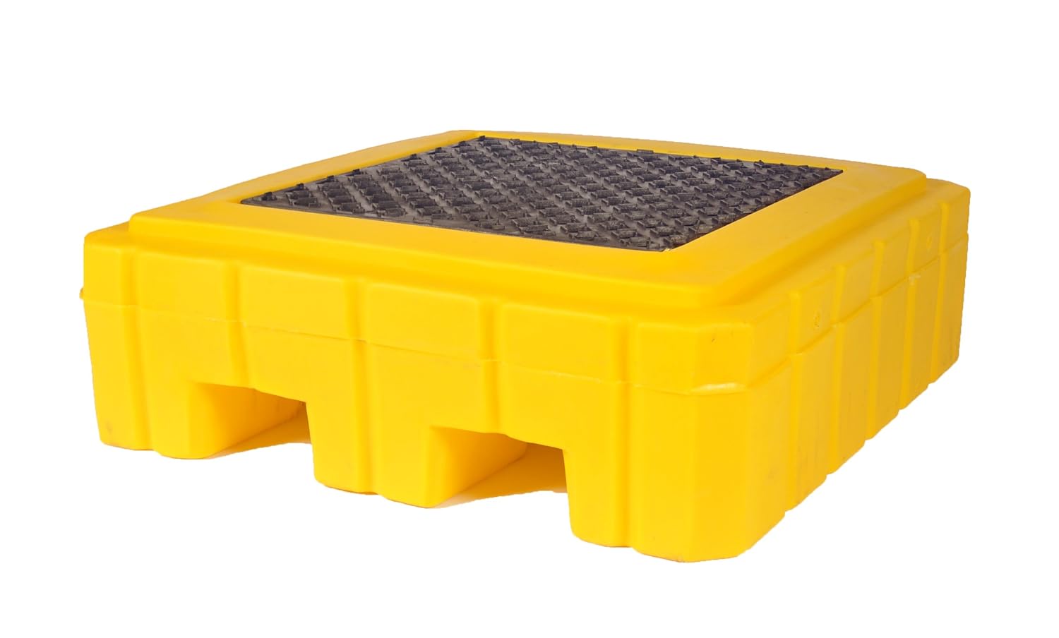 UltraTech 9607 Premier Polyethylene Ultra-Spill Pallet P1 Plus with Drain, 800 lbs Capacity, 5 Year Warranty, Yellow