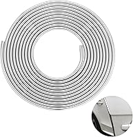 Vista 1 de Protectores de borde de puerta de automóvil, forma de U, moldura de cromo plateado, universal, tira decorativa de protección para puertas