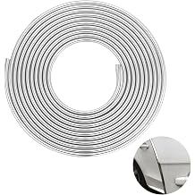 Car Door Edge Guards Chrome Silver Universal U Shape Moulding Trim Strip Automotive Guard Door Protector Edge Guard Decorative for Sedans, Trucks, SUV, ATV