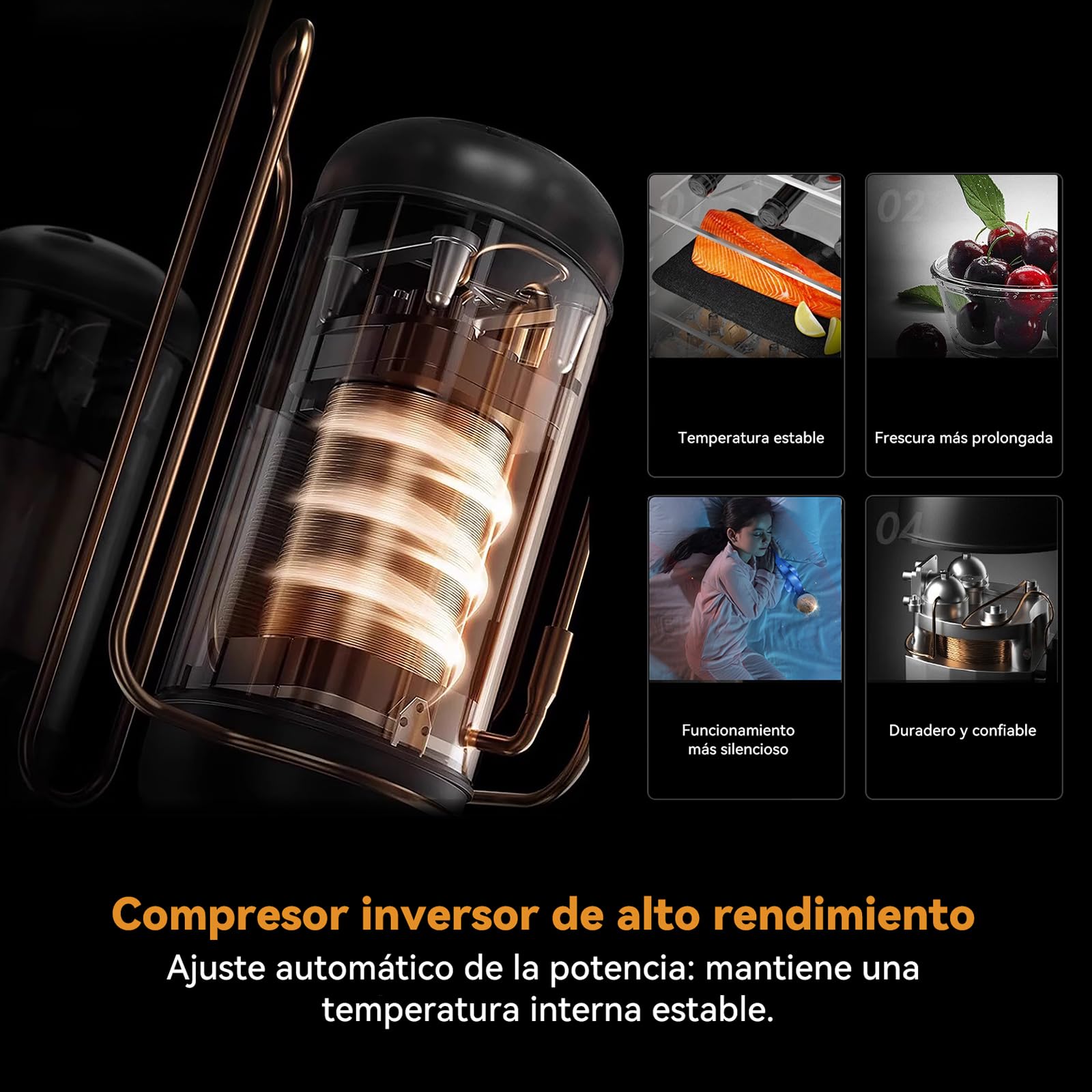 Frigorífico Combi No Frost, Frigorifico Integrable | 177 cm | 248 L (186 L Refrigeración / 62 L Congelación) | Compresor Inverter | Puerta Invertible | Control Electrónico | Refrigeración Rápida