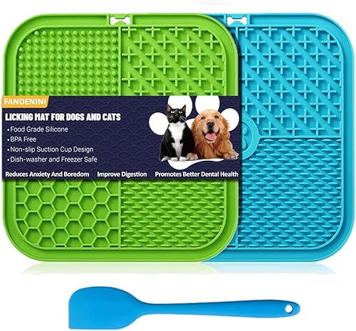 Miniatura 1 de 2 alfombrillas grandes para lamer perros y gatos, alfombrillas de silicona prémium para lamer mascotas con ventosas, alivio de la ansiedad, salud