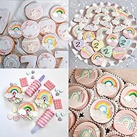 Vista 6 de Moldes de fondant de nube, 3 unidades, molde de silicona arcoíris para decoración de pasteles de chocolate, dulces, azúcar, cupcakes, decoración