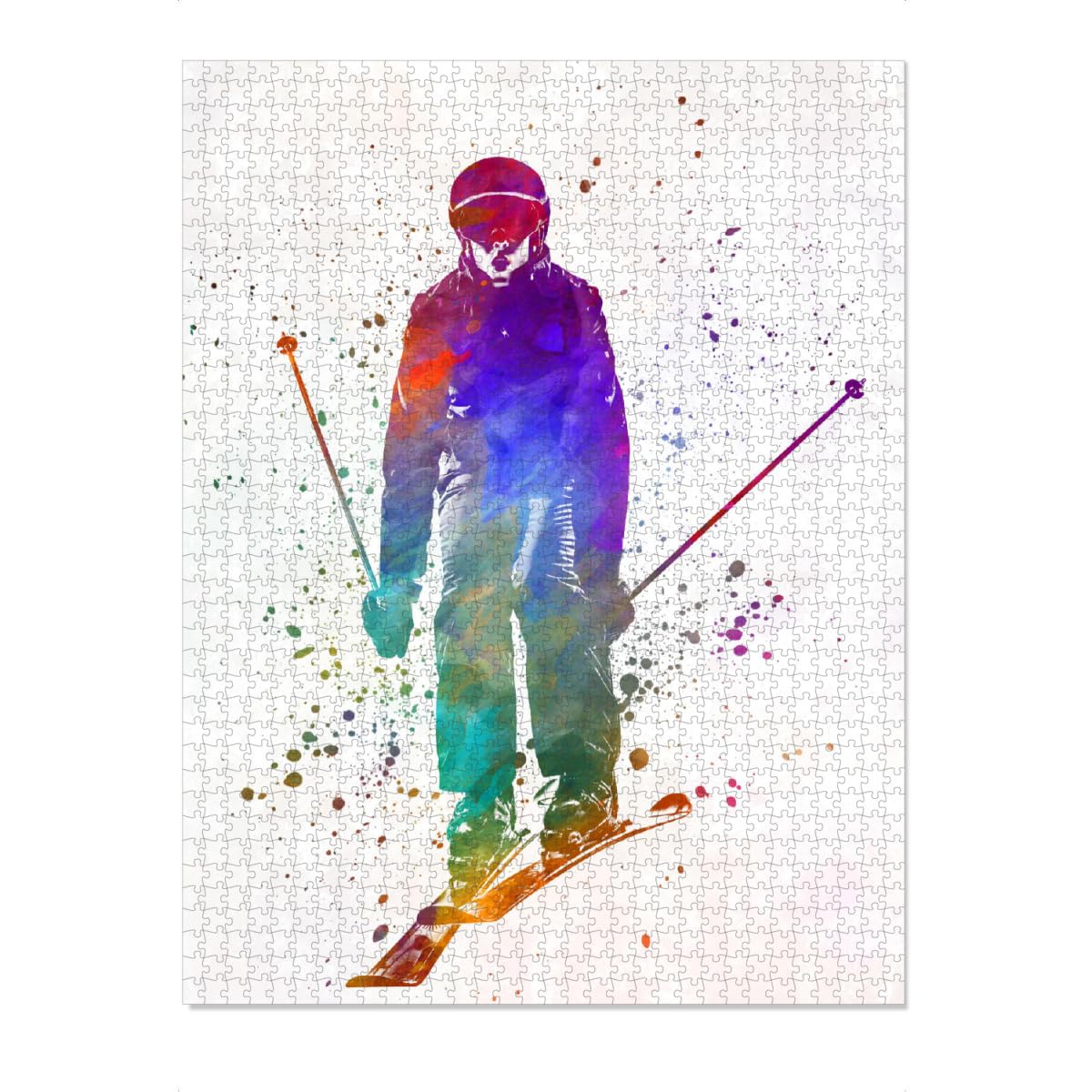 artboxONE-Puzzle XXXL (2000 Teile) Sport Skier in Watercolor-c - Puzzle Sport Competition Competitive